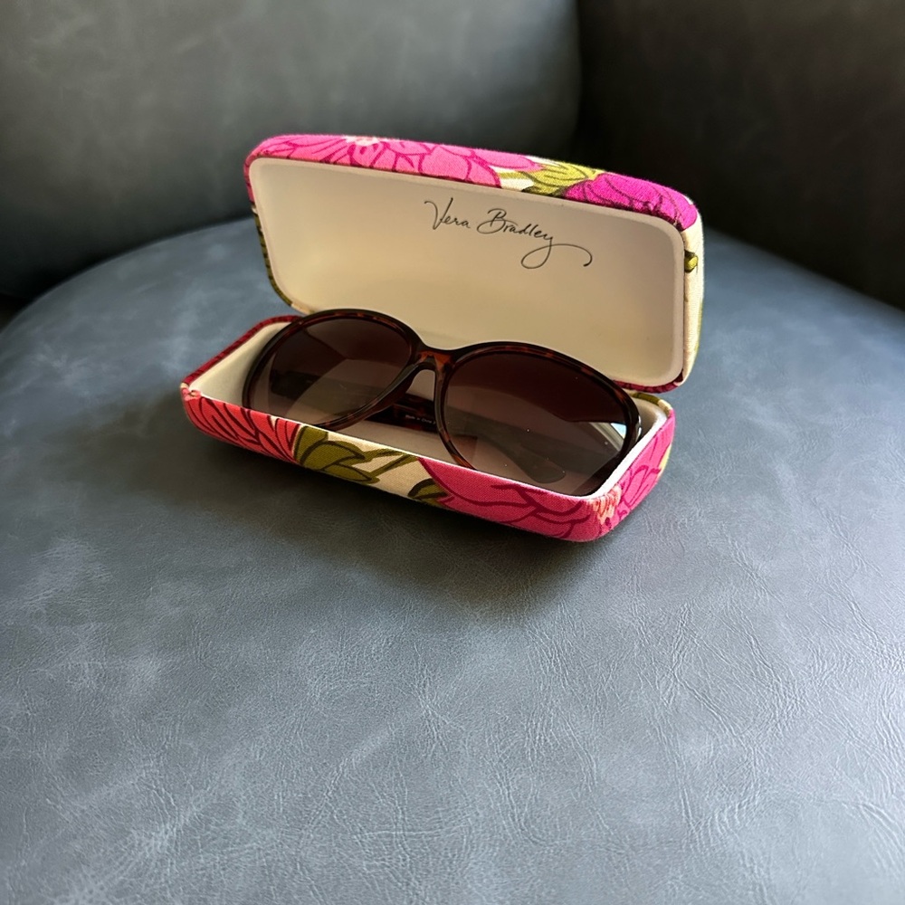 Vera Bradley Pink and Green Floral Eyeglass Case